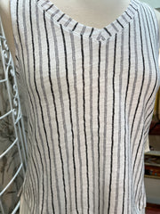 V-Neck Tank in Stripe Print by Escape