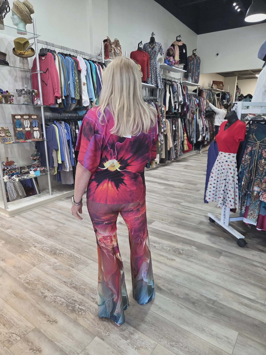 Bell Bottom Pants in Floral Explosion by IPNG Design