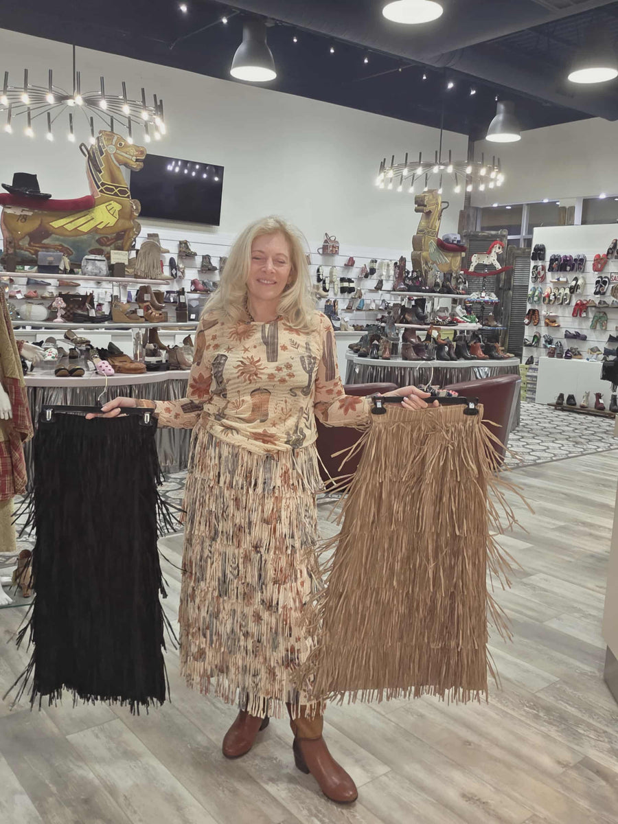 Western Fringe Skirt by WAY