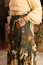 Additional view of Labour of Love Maxi Length Atelier Skirt with florals & violin from Robin Boutique.