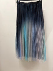 Iridescent Pleated Mesh Skirt by EllyNDale