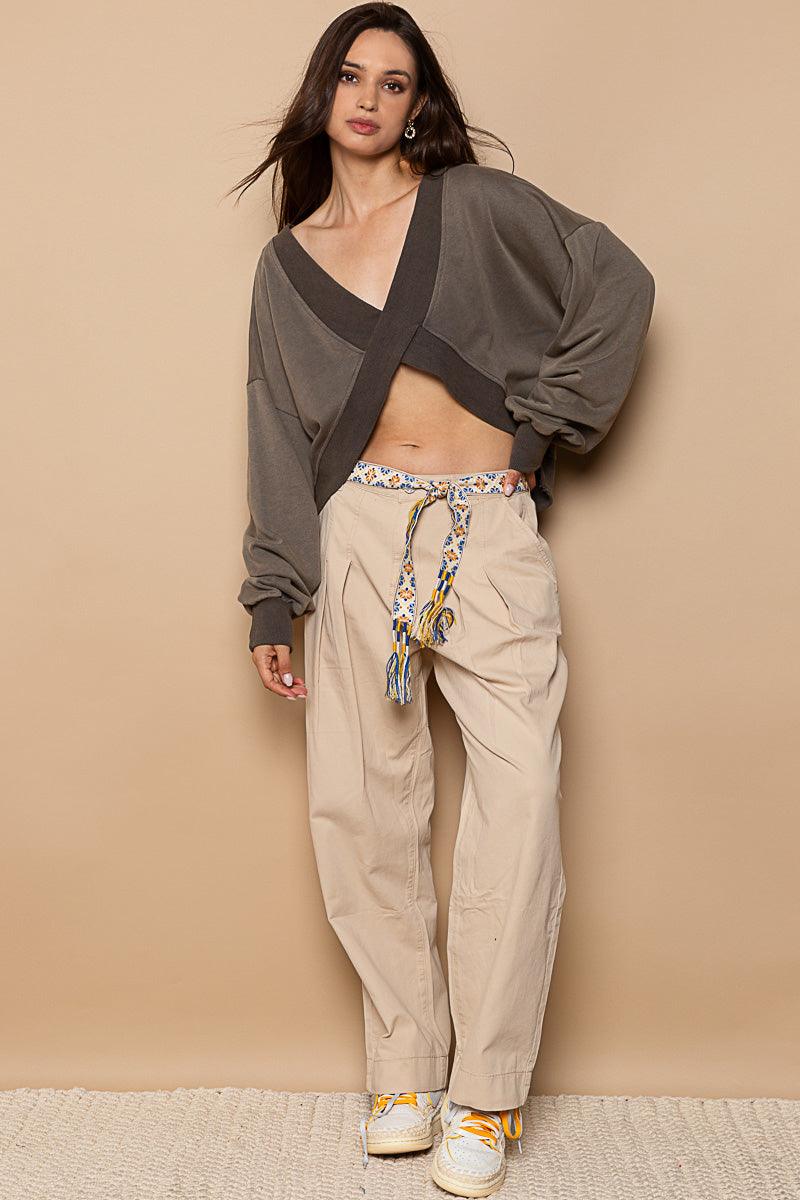 Reversible French Terry Pullover by POL TKT631 - Robin Boutique-Boutique 