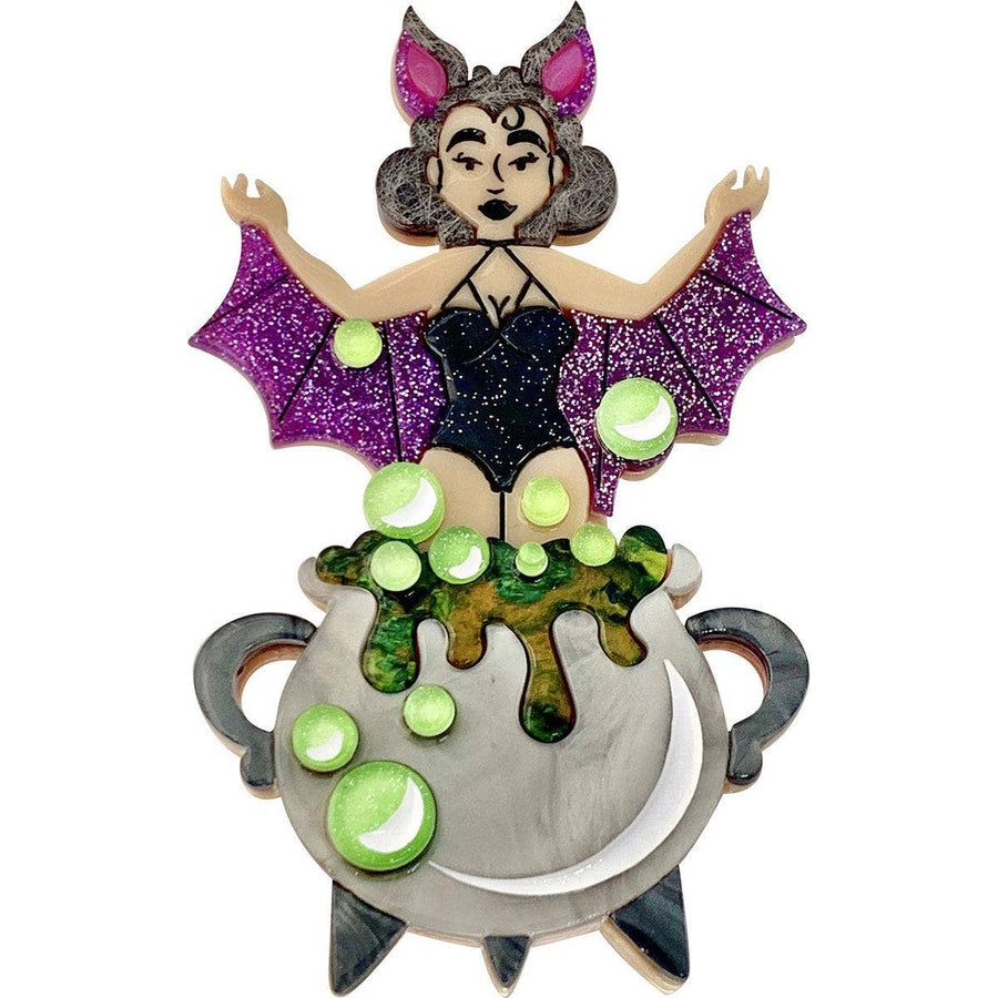 Brewtiful Ghoul Brooch by Lipstick & Chrome Robin Boutique