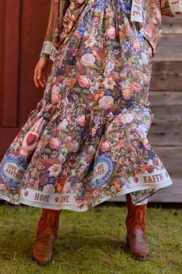 Additional view of Love Language Atelier Skirt with Floral Print from Robin Boutique.