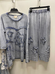 Abstract Applique Pants