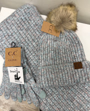 C.C. Beanie Classic Ribbed Fingerless Gloves w/ Touch Fingertips Robin Boutique