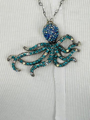 Rhinestone  Octopus Necklace by Gina