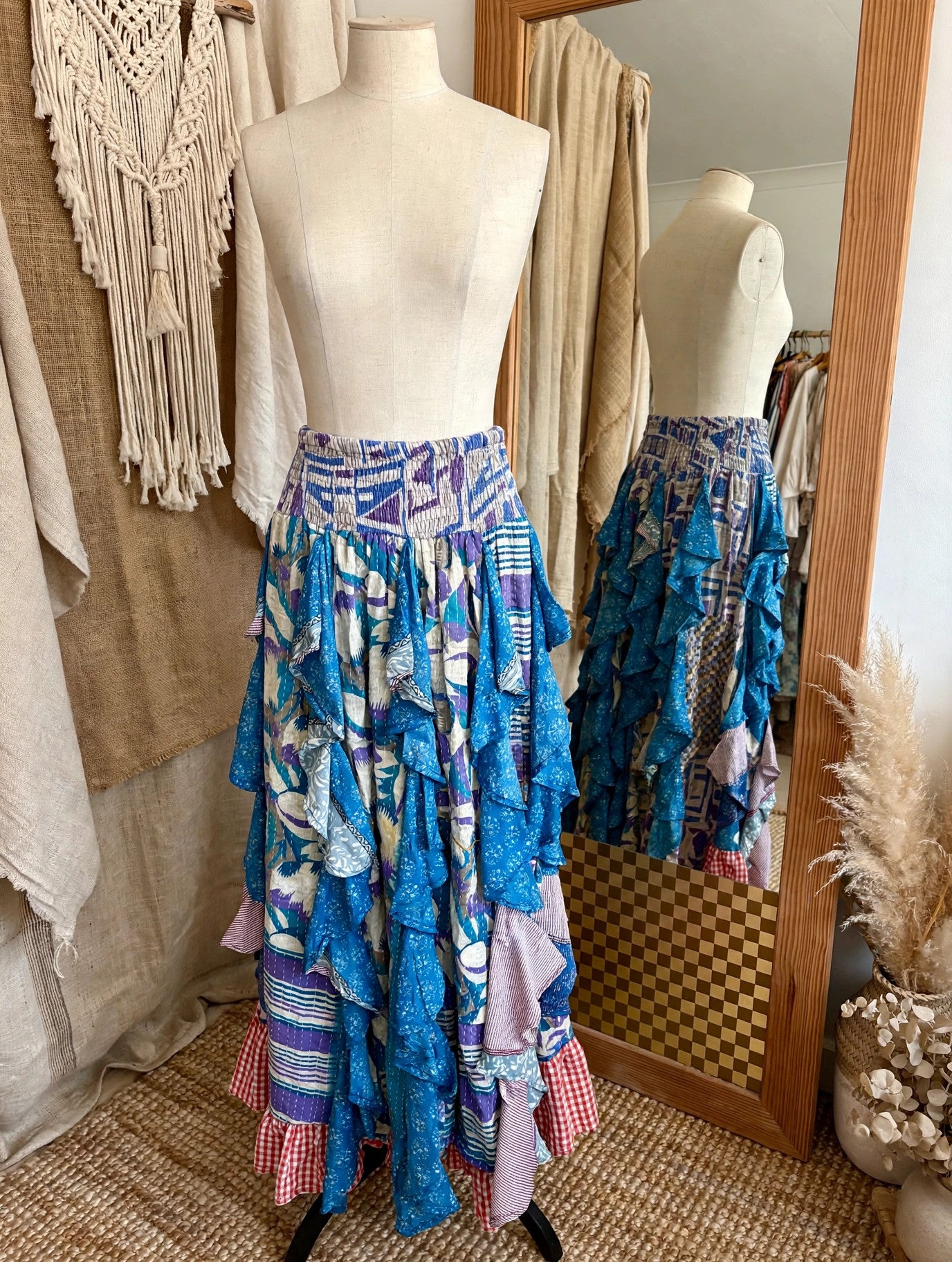 Pareo Kantha Willow Maxi Skirt #121 by Kantha Bae