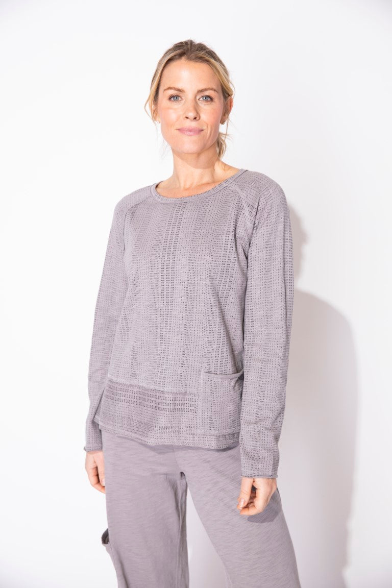 Pocket Pullover in Fog Stripe by Escape