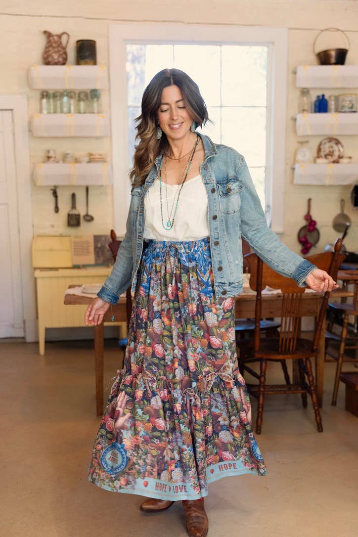 Additional view of Love Language Atelier Skirt with Floral Print from Robin Boutique.