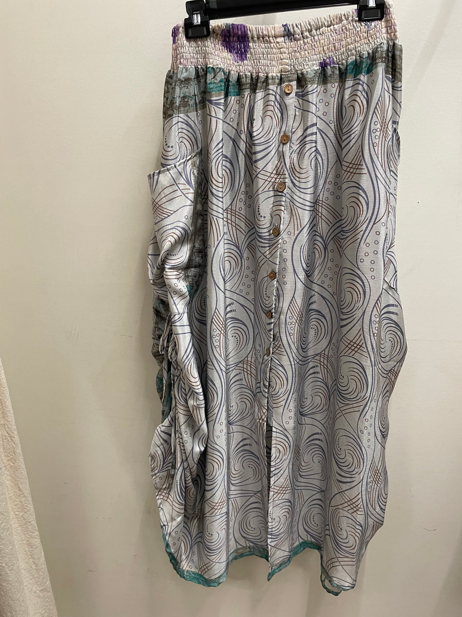 Rasgulla Butterfly Cargo Skirt #051 by Kantha Bae