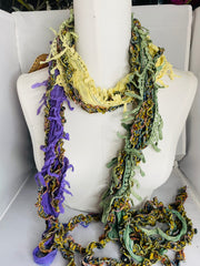 Boho Mixed Tassel Handmade Scarf Necklace