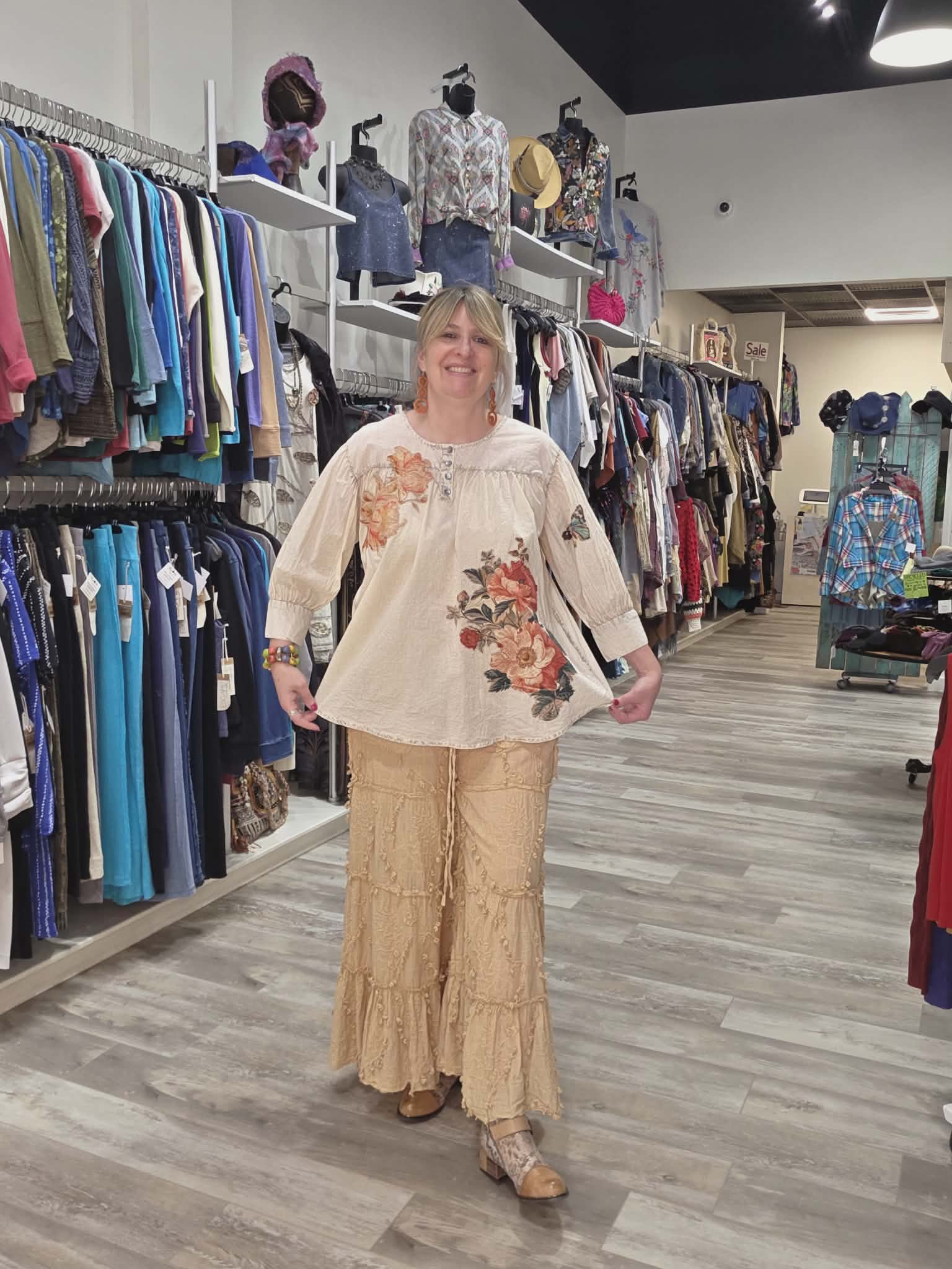 Garden Flutter Vibes Top by Paper Lace