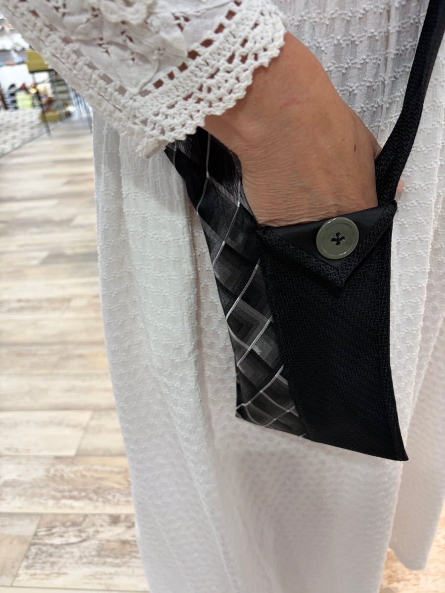Vintage Tie Crossbody Bag #11
