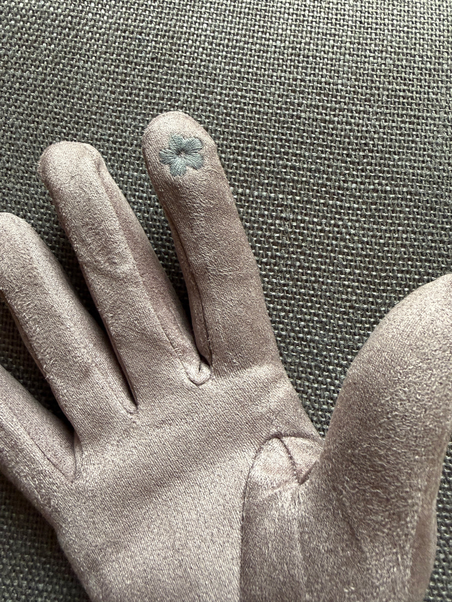 Colorful Soft Touch Screen Gloves with Fake fur cuffs