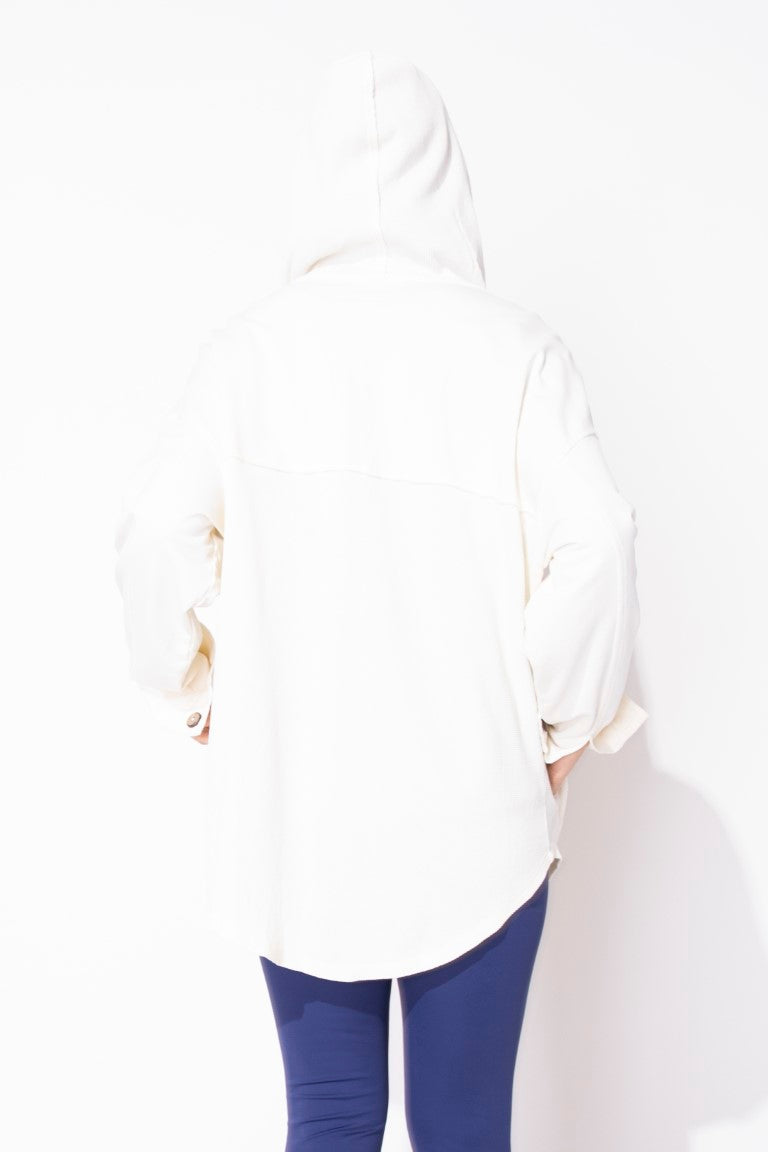 Waffle Knit Hoodie in Olive by Escape