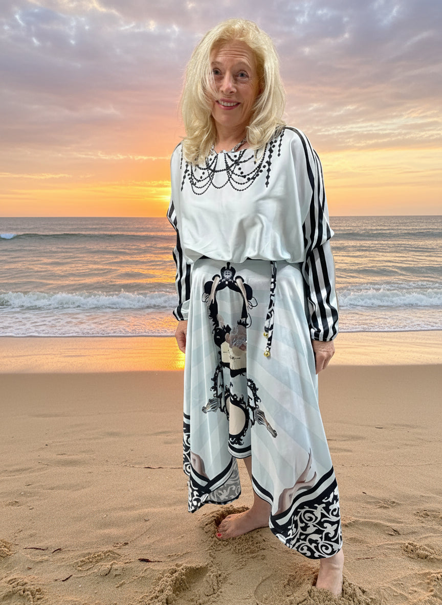 IPNG Design Satin Skirt "La Chambre" Robin Boutique