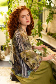 Additional view of Theatre of Dreams Pixie Duster Cropped Kimono with Swan from Robin Boutique.
