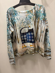 Long Sleeve Pullover in Stormy Stroll by Inoah