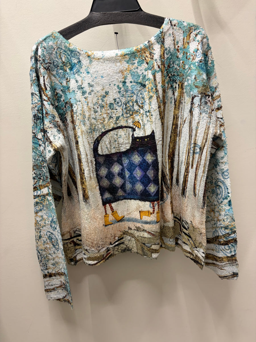 Long Sleeve Pullover in Stormy Stroll by Inoah