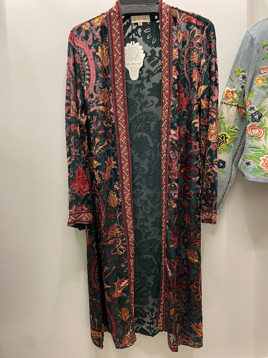 Burnout Velvet Kimono by All About Her