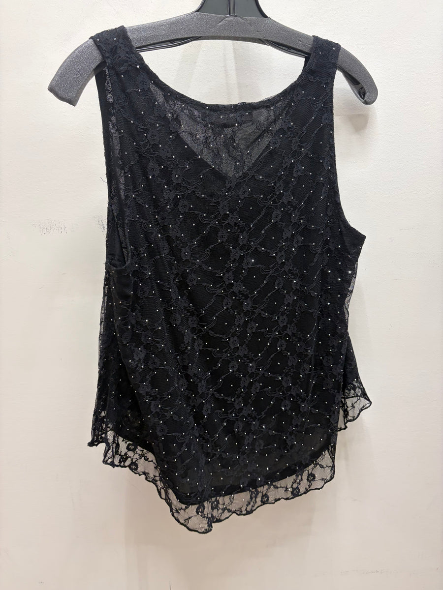 Sparkly Lace Tank Top by Origami