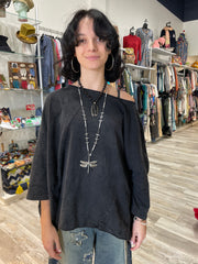 Silver Charmed Atlas Jasper Dragonfly Necklace