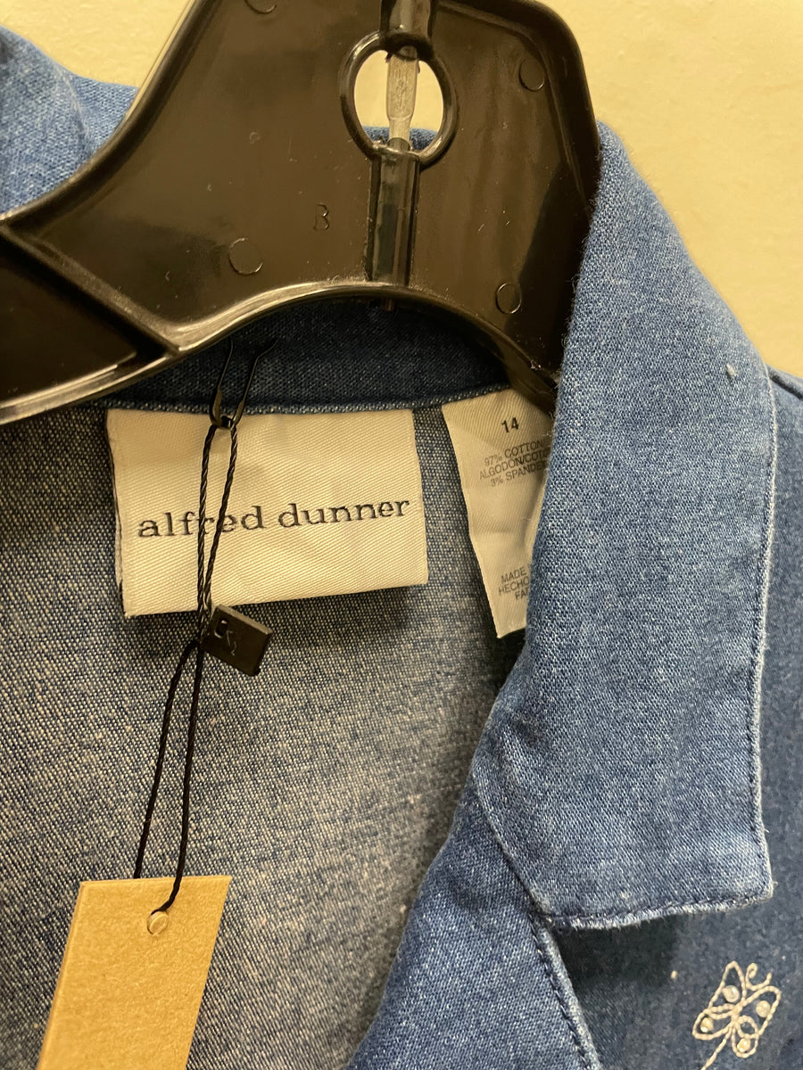 Reworked Denim Crop Button Down #207
