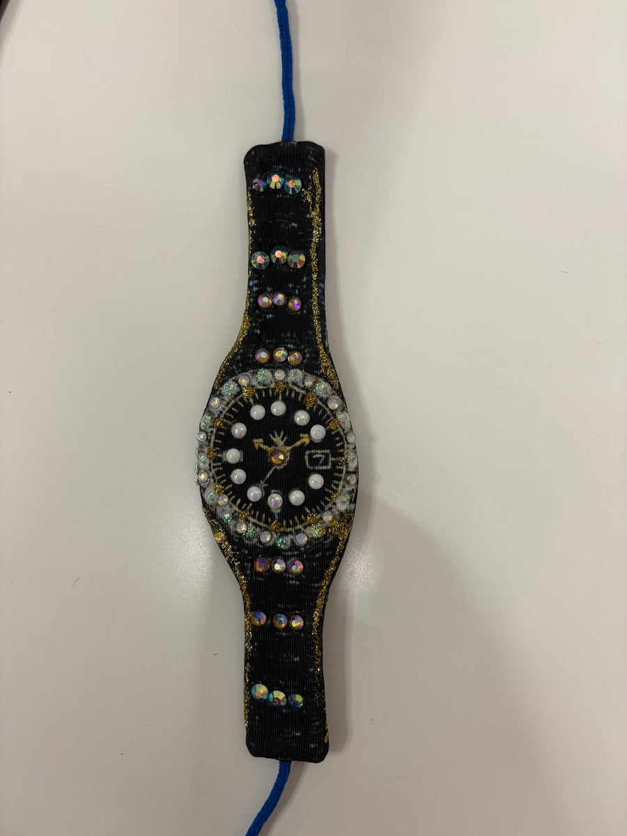 Embellished Fabric Watch Cuff by IPNG Design