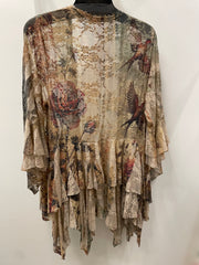 Additional view of All Lace Cardigan in Vintage Bird by Origami from Robin Boutique.