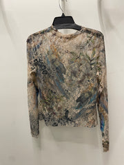 Sheer Lace Layering Shirt in Feathers by Origami