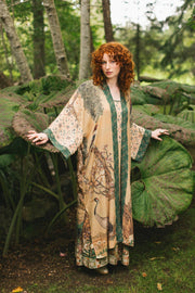 Additional view of Fable Opera Duster Kimono Robe with Deer Moon & Blossom from Robin Boutique.
