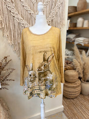 Driftwood Day Bunny Tee by Paper Lace