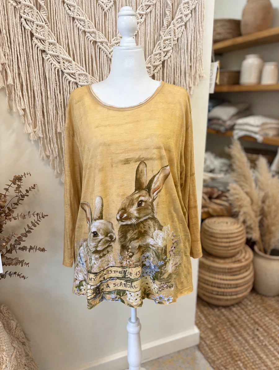 Driftwood Day Bunny Tee by Paper Lace