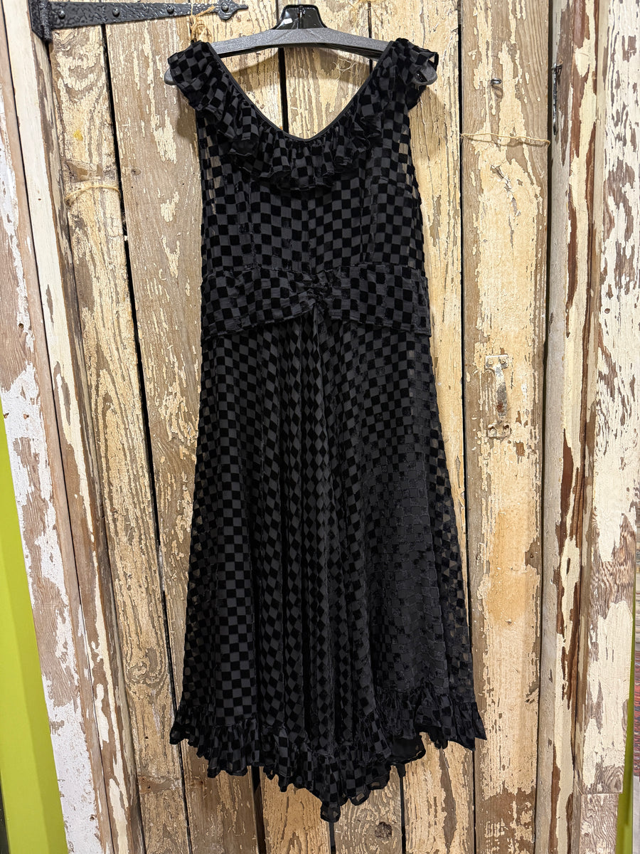 St Geraldine Checkered Velvet Dress