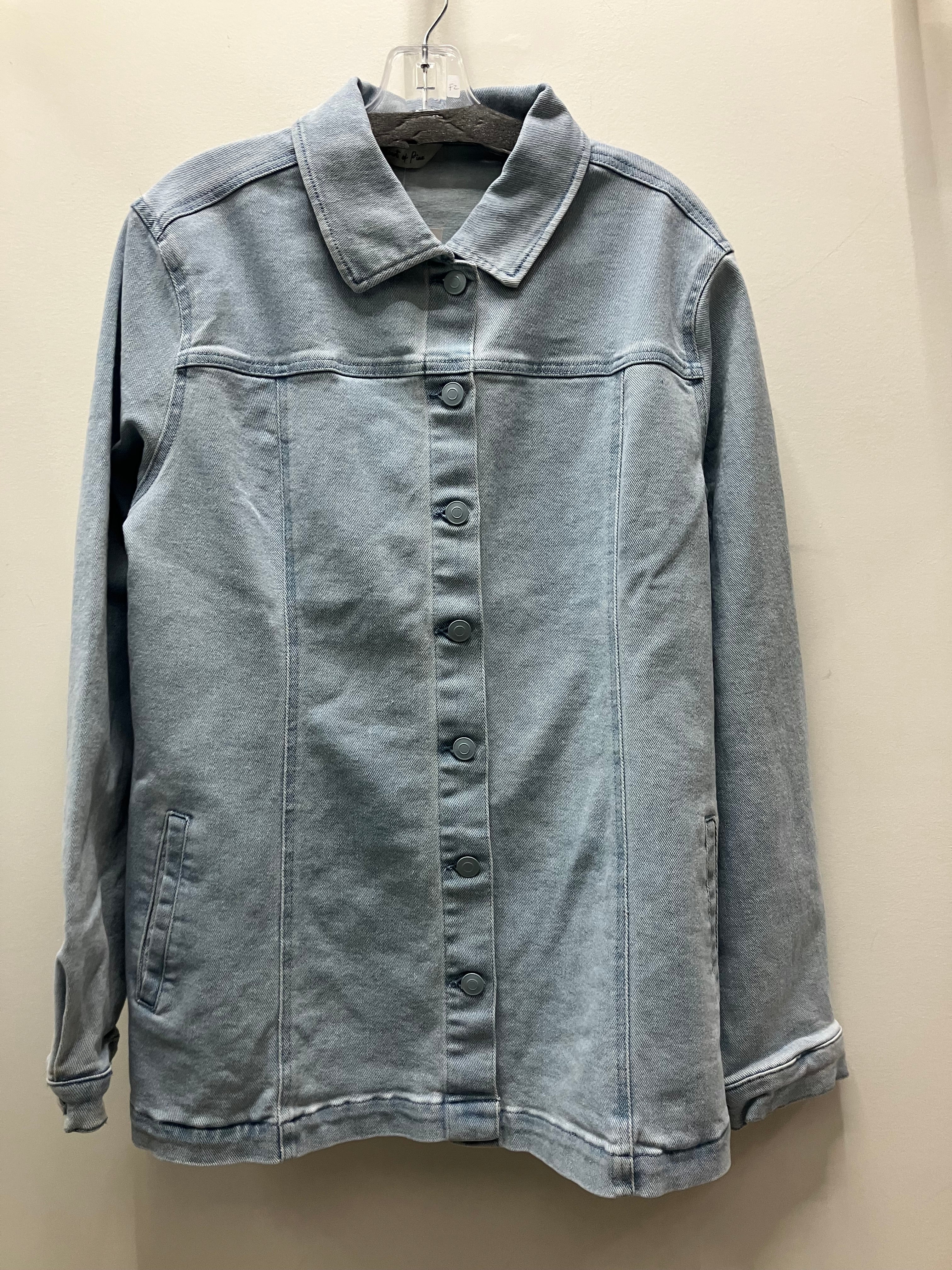 Additional view of Everyday Essential Long Line Denim Jacket from Robin Boutique.