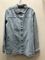 Additional view of Everyday Essential Long Line Denim Jacket from Robin Boutique.