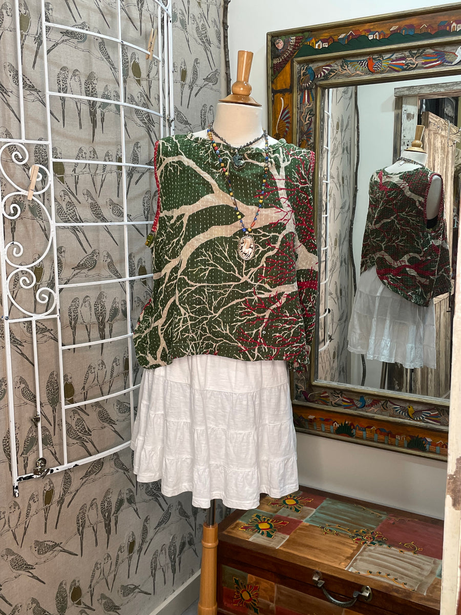 Kantha In Bloom Crop Tank by Kantha Bae