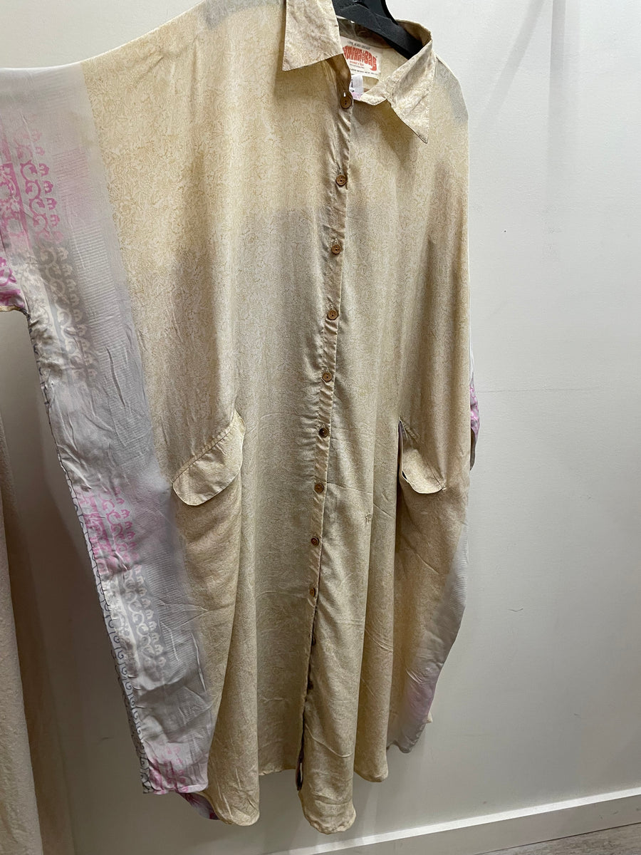 Crepe Sari Free To Be Longsleeve Maxi #134 by Kantha Bae