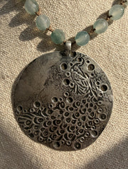 Indian Peacock Gemstone Necklace by Tara Gasparian