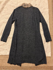 Faux Fur Trimmed Sweater Cardigan