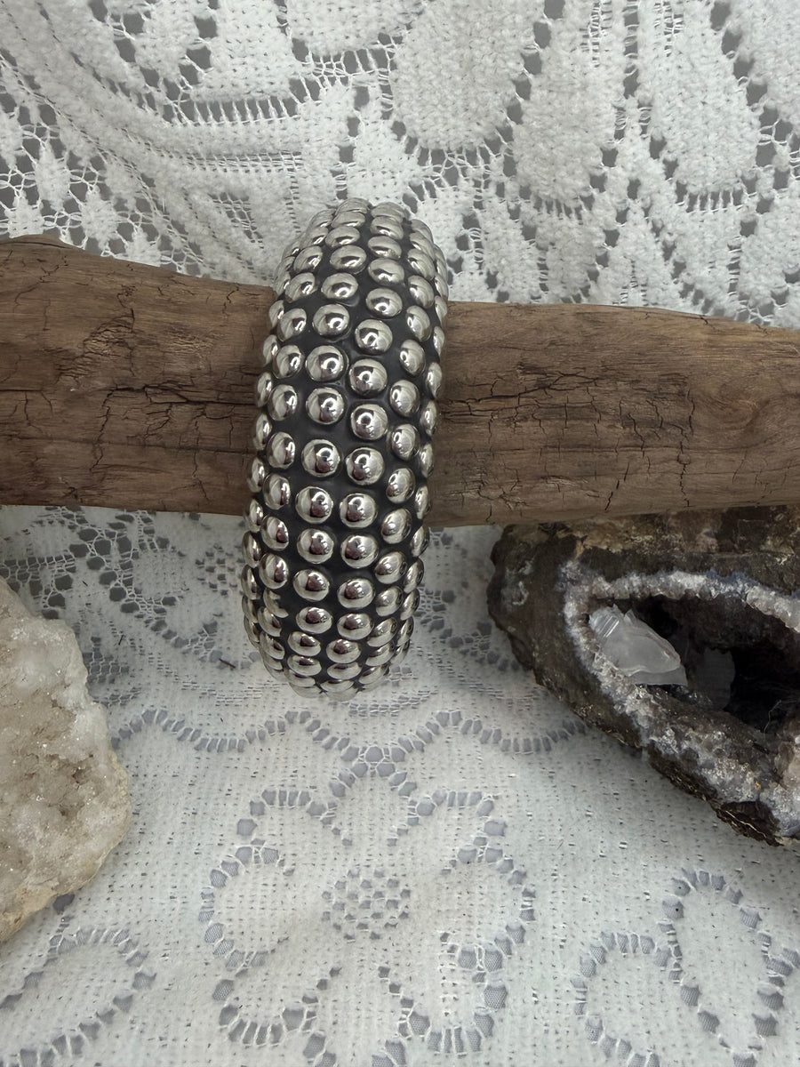 Silver Studded Statement Cuff