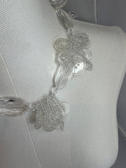 Crystal Clear Button Necklace by The Vintage Jewel