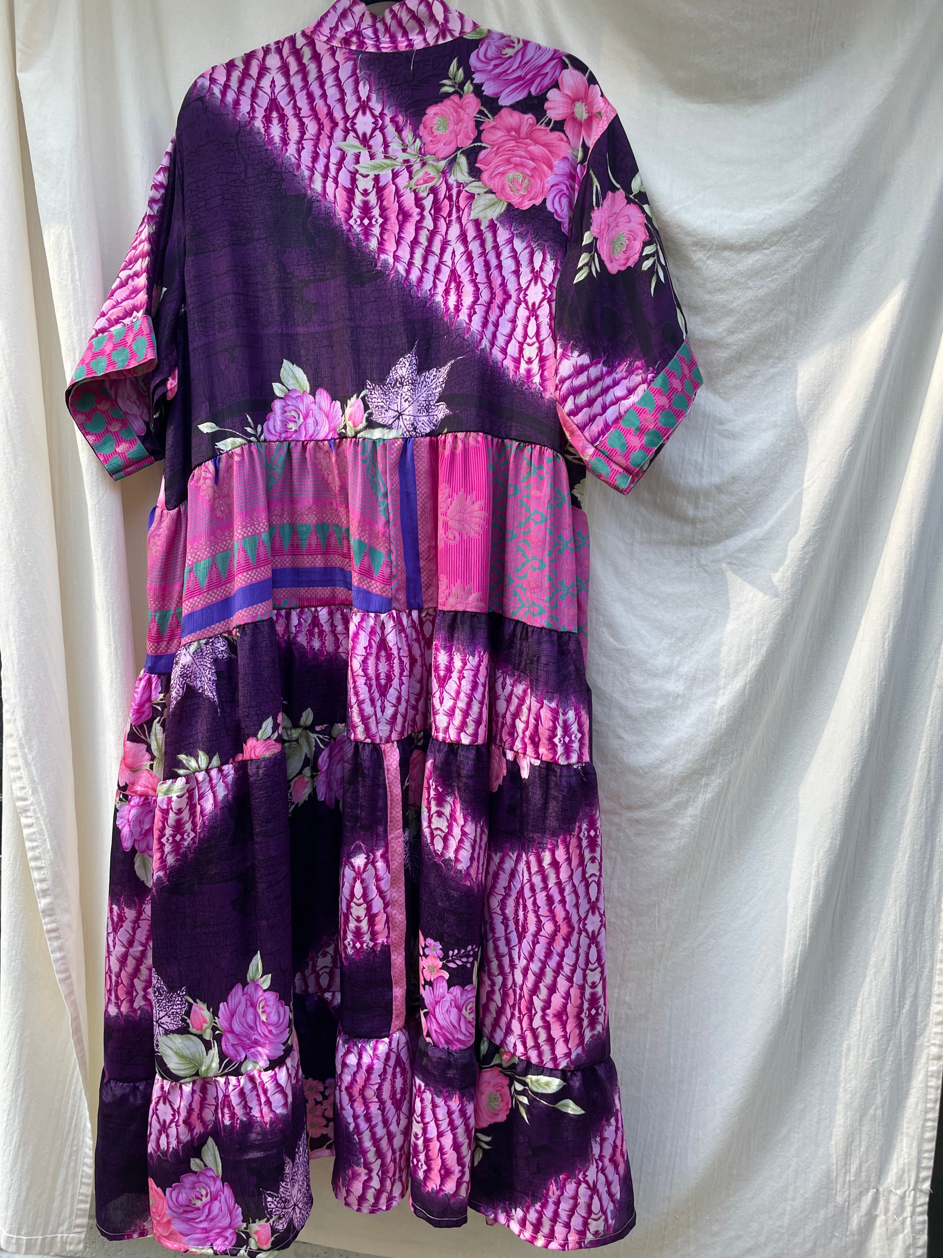 Rasgulla Sari Twilight Maxi Dress #40 by Kantha Bae