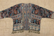 Reversible Tapestry Fringe Short Jacket