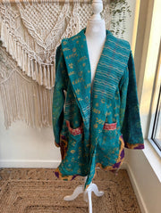 Fine Kantha Drifter Coat #059 by Kantha Bae