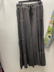Stone Wash Cotton Palazzo Pant