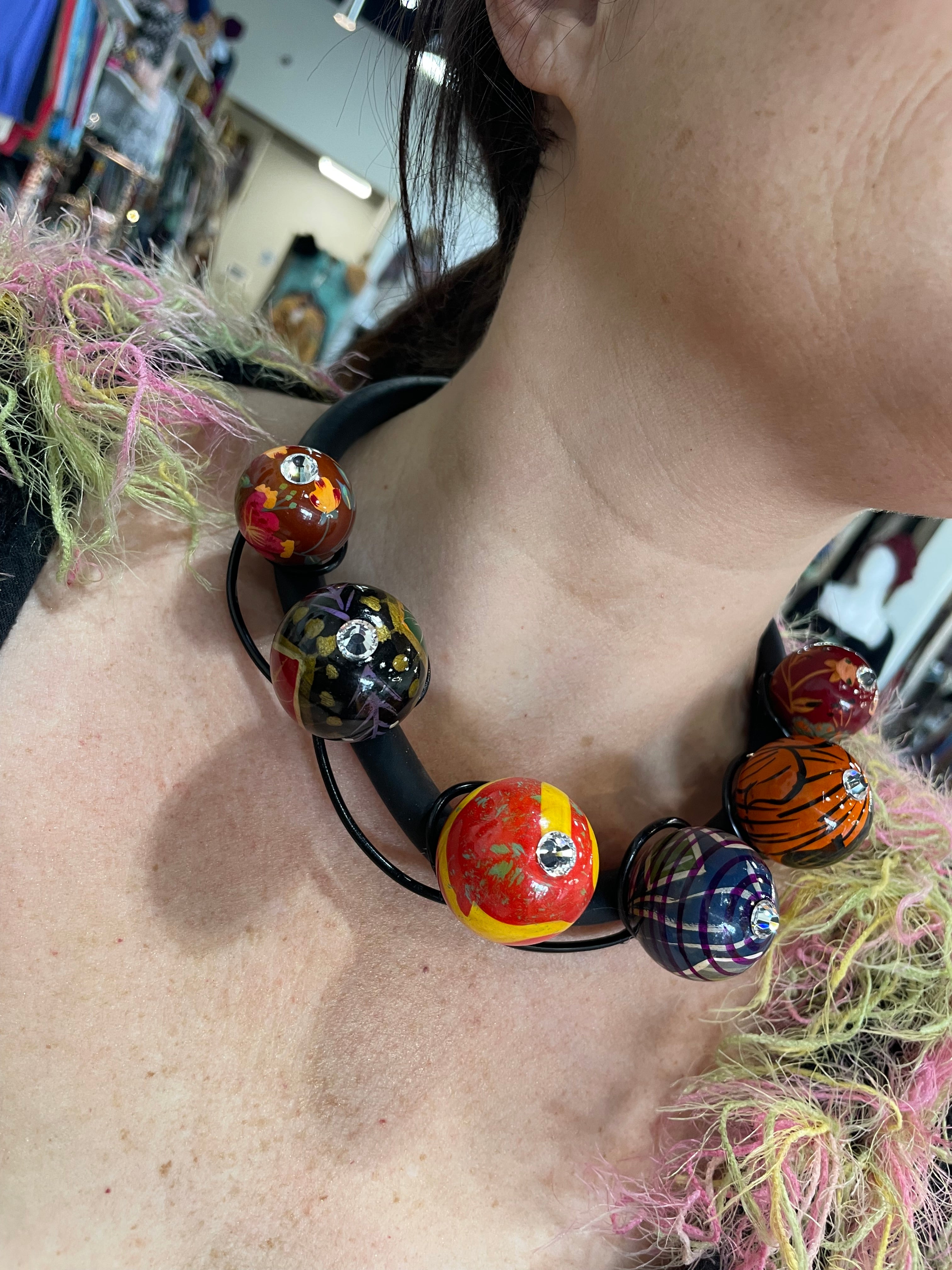 Chunky Ball Necklace by Jeff Lieb