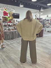 Cozy Drift Boxy Wide Neck Sweatshirt by Paper Lace