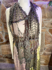 Boho Mixed Embroidered Handmade Scarf Necklace